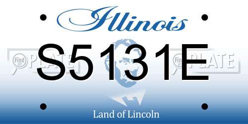 S5131E Illinois License Plate