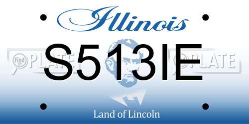S513IE Illinois License Plate