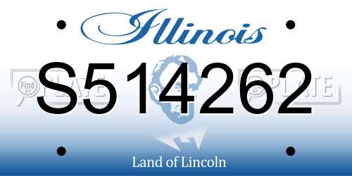S514262 Illinois License Plate