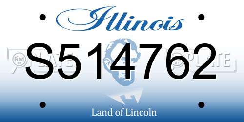 S514762 Illinois License Plate