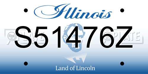 S51476Z Illinois License Plate