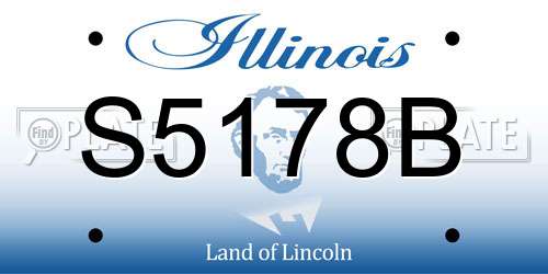 S5178B Illinois License Plate
