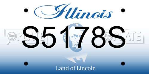 S5178S Illinois License Plate