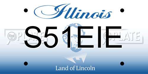 S51EIE Illinois License Plate