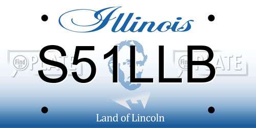 S51LLB Illinois License Plate