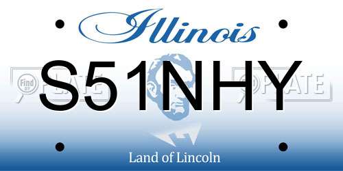 S51NHY Illinois License Plate