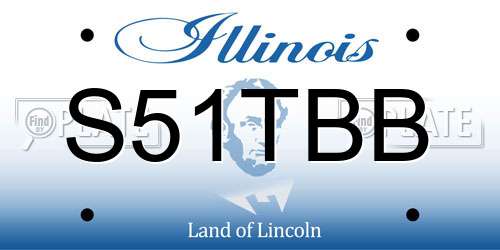 S51TBB Illinois License Plate