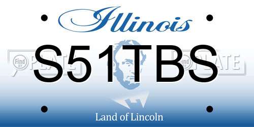 S51TBS Illinois License Plate