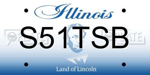 S51TSB Illinois License Plate