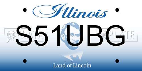 S51UBG Illinois License Plate