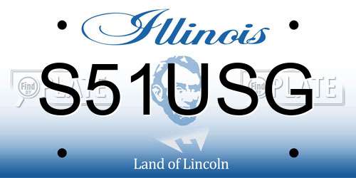 S51USG Illinois License Plate