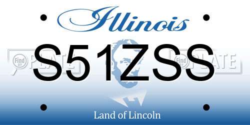 S51ZSS Illinois License Plate