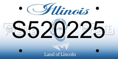 S520225 Illinois License Plate
