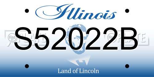 S52022B Illinois License Plate