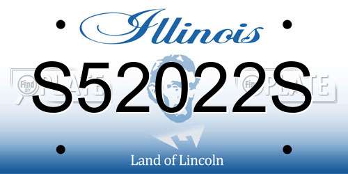 S52022S Illinois License Plate