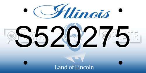 S520275 Illinois License Plate