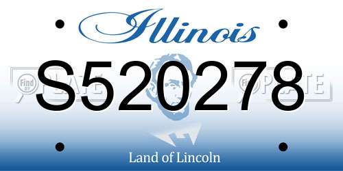 S520278 Illinois License Plate