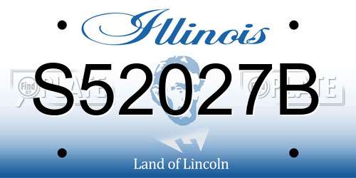 S52027B Illinois License Plate