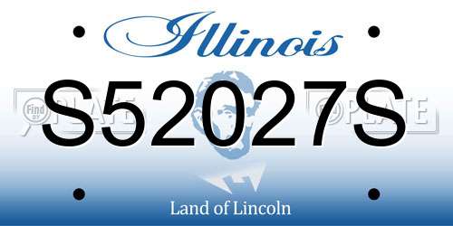 S52027S Illinois License Plate
