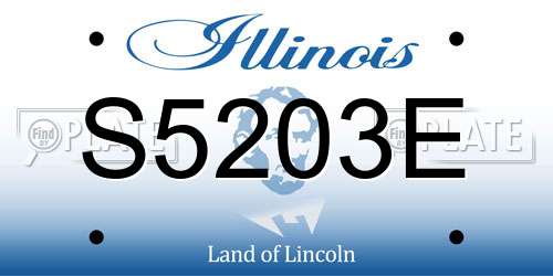 S5203E Illinois License Plate