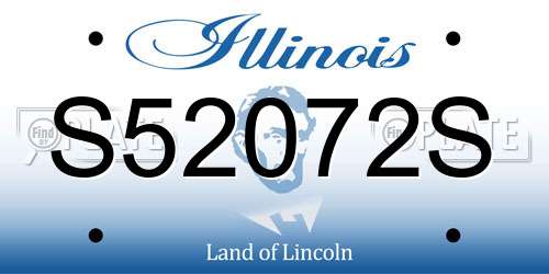 S52072S Illinois License Plate