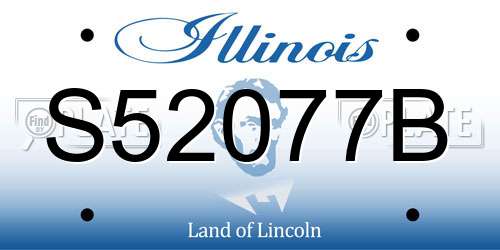 S52077B Illinois License Plate