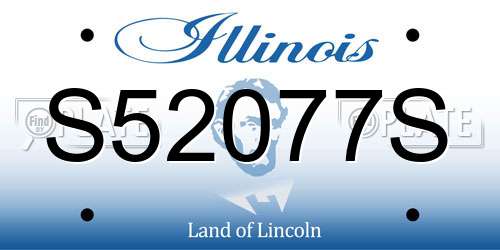 S52077S Illinois License Plate