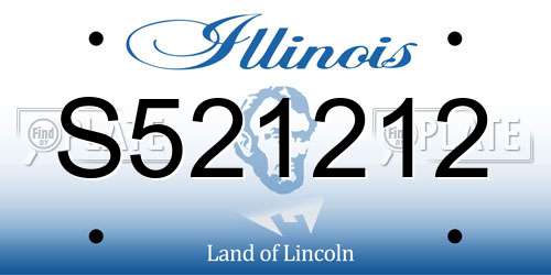 S521212 Illinois License Plate