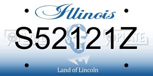 S52121Z Illinois License Plate