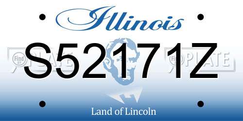 S52171Z Illinois License Plate