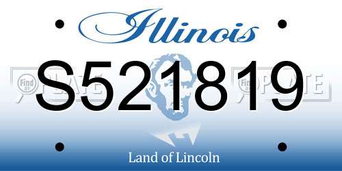 S521819 Illinois License Plate