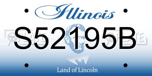 S52195B Illinois License Plate