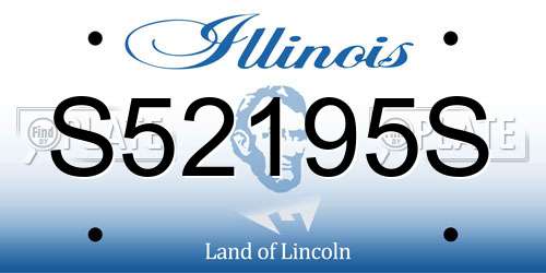 S52195S Illinois License Plate