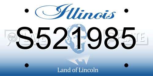 S521985 Illinois License Plate