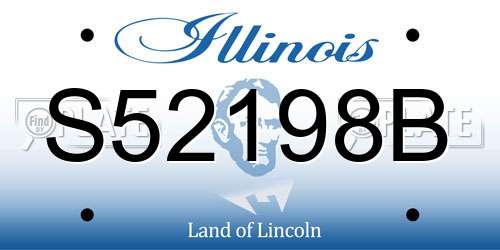 S52198B Illinois License Plate