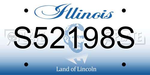 S52198S Illinois License Plate