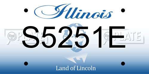 S5251E Illinois License Plate