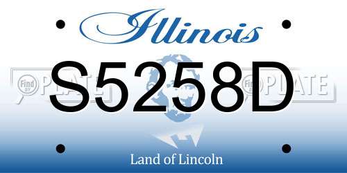 S5258D Illinois License Plate