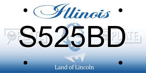 S525BD Illinois License Plate