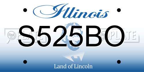 S525BO Illinois License Plate