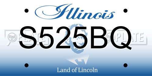 S525BQ Illinois License Plate