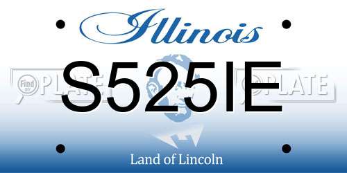 S525IE Illinois License Plate