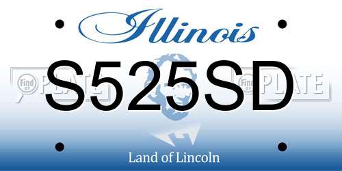 S525SD Illinois License Plate