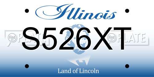 S526XT Illinois License Plate