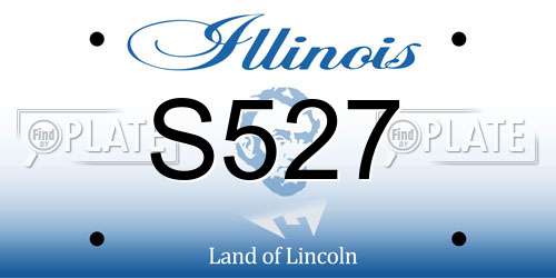 S527 Illinois License Plate