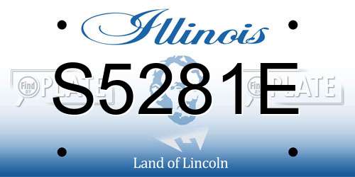 S5281E Illinois License Plate