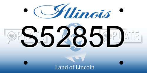 S5285D Illinois License Plate