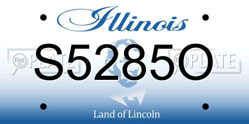 S5285O Illinois License Plate