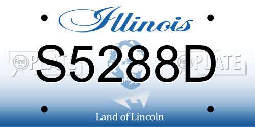 S5288D Illinois License Plate