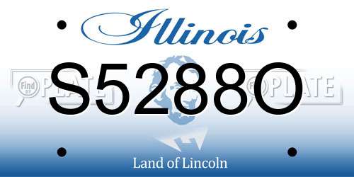 S5288O Illinois License Plate
